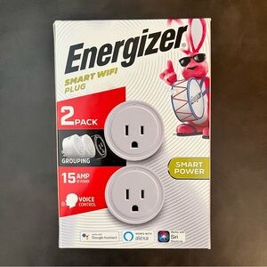 Energizer Connect Smart WiFi Plug 2 Pack 15 Amp New